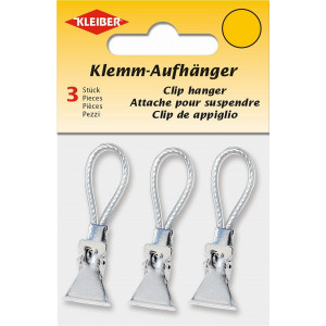 Kleiber Clips Upphängningsstroppar Vit 5x1,5cm - 3 st